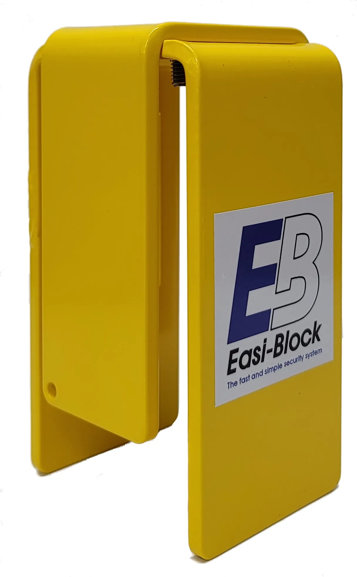 Easi-Block Padlock Protection device — clam-shell steel housing