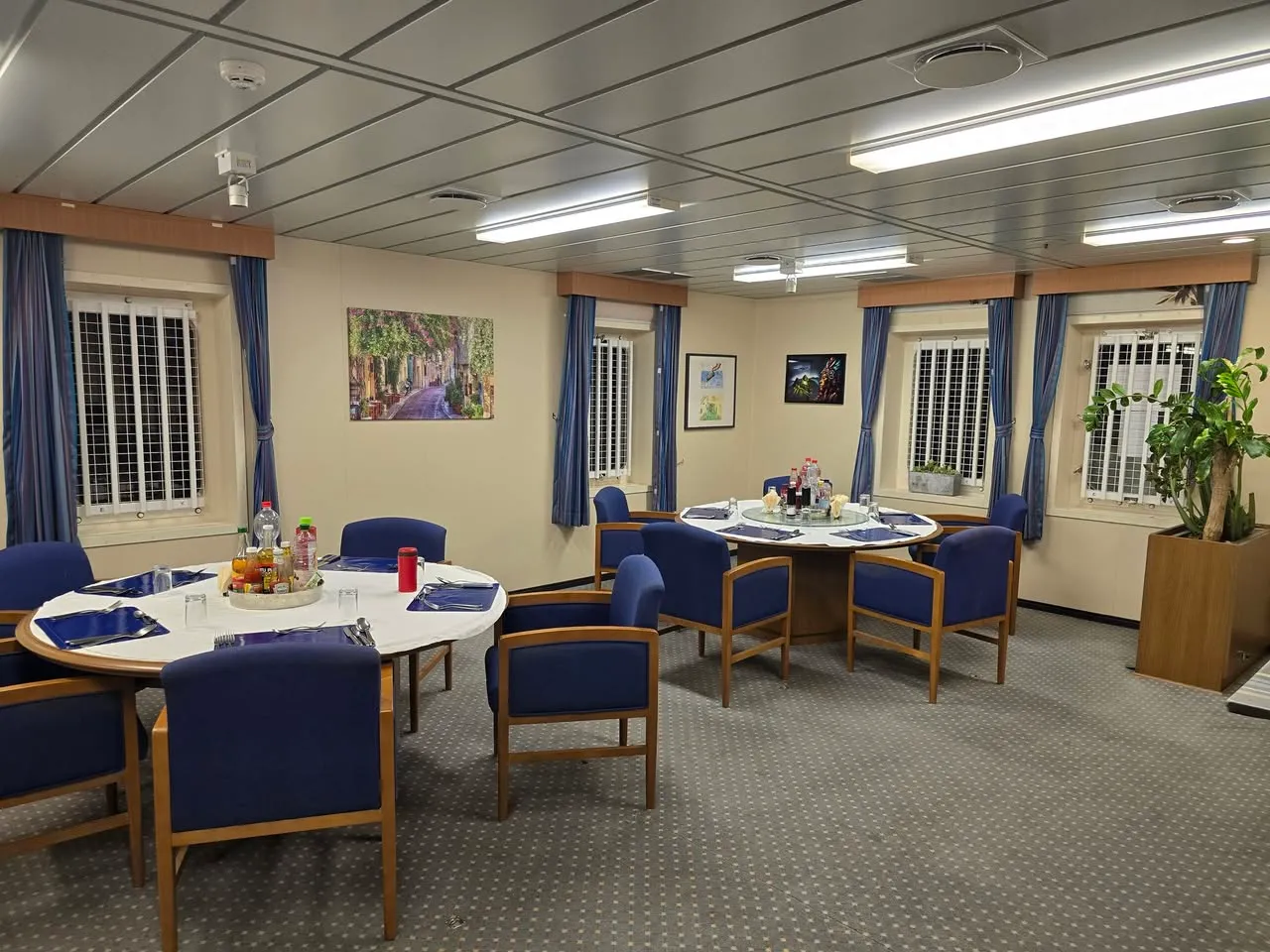 Easi-Grilles installed in ship dining room