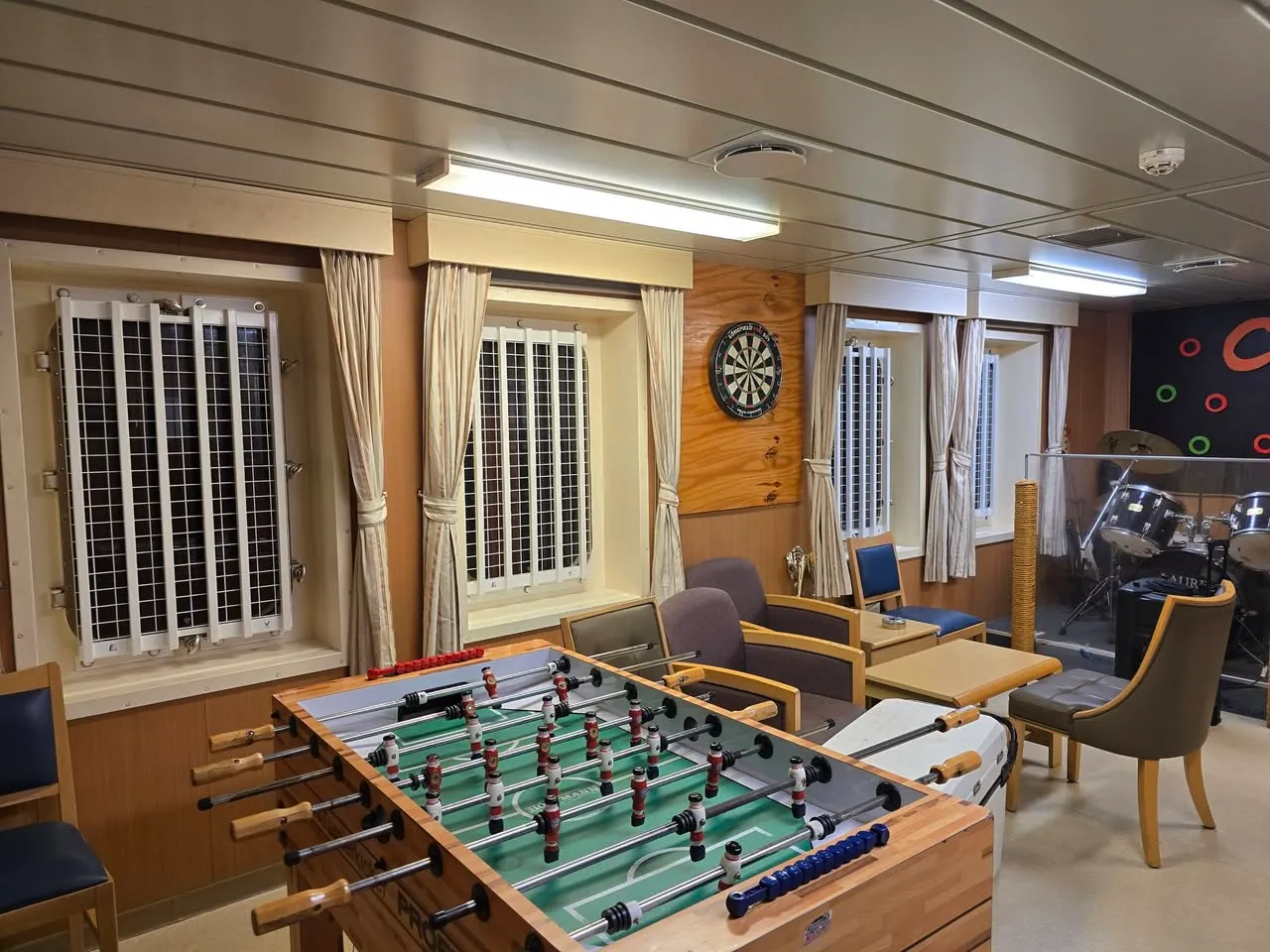 Easi-Grilles installed in ship recreation room