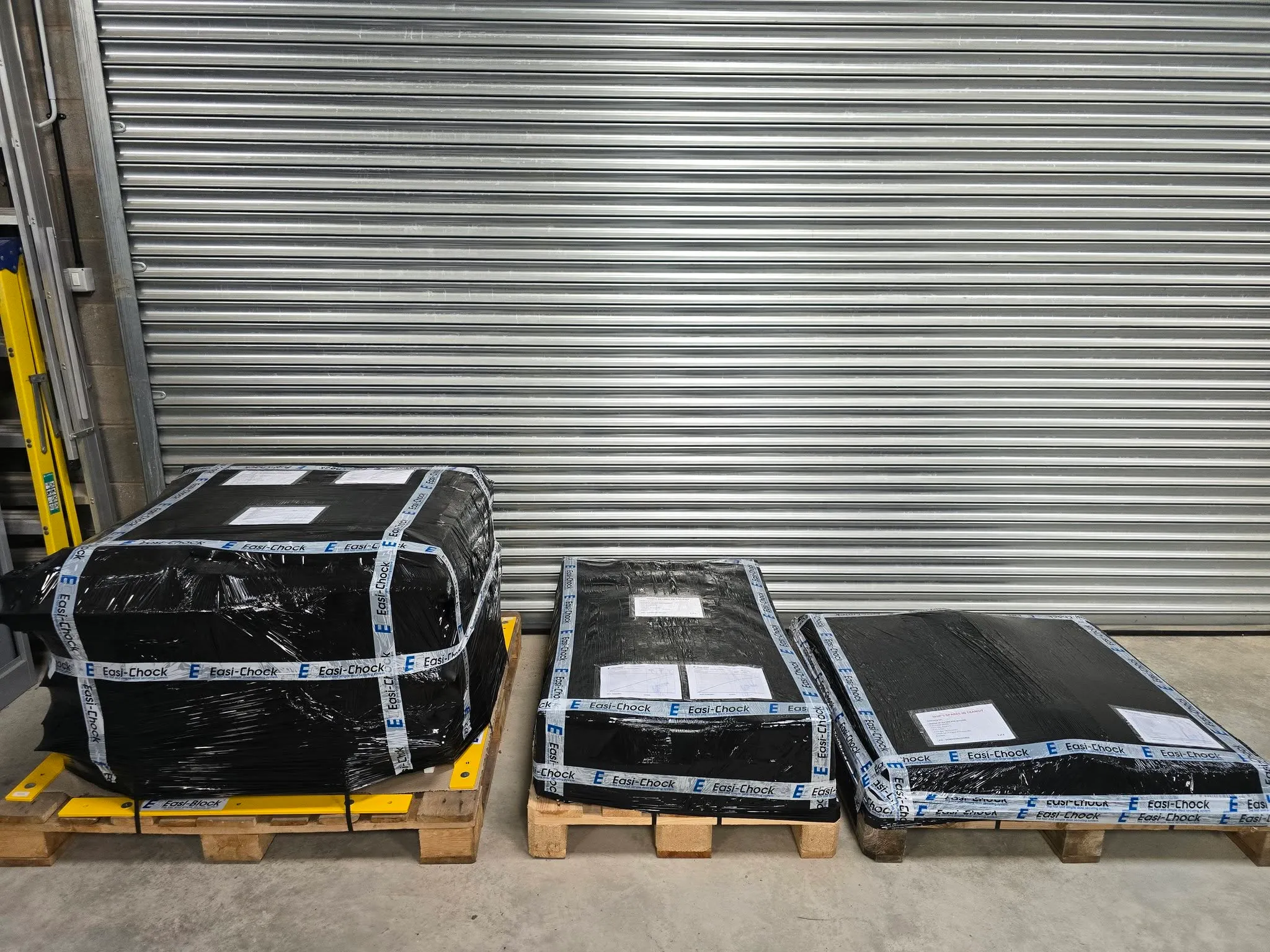 Easi-Chock products packed and ready for shipment